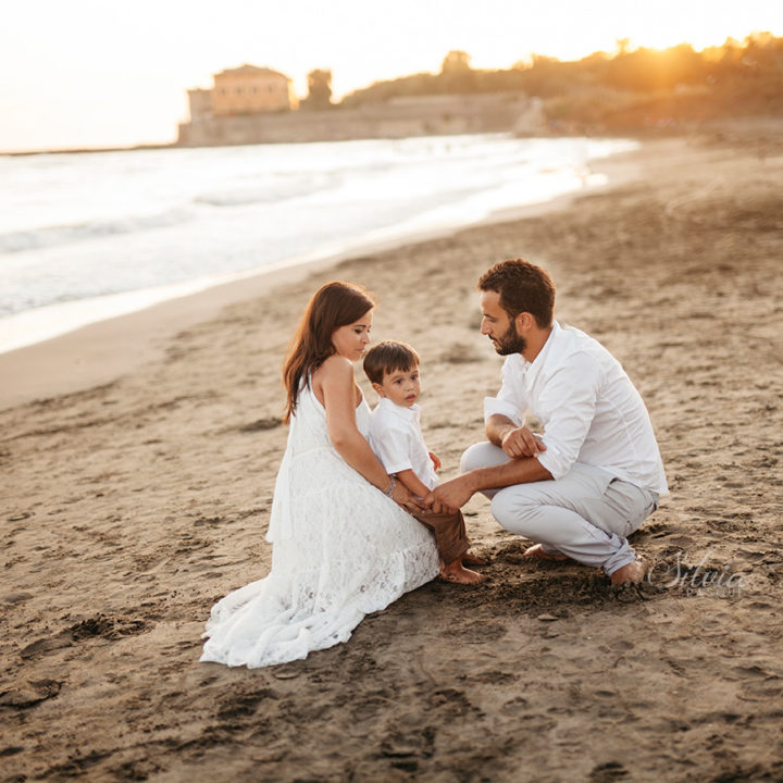 Al mare con mamma e papà