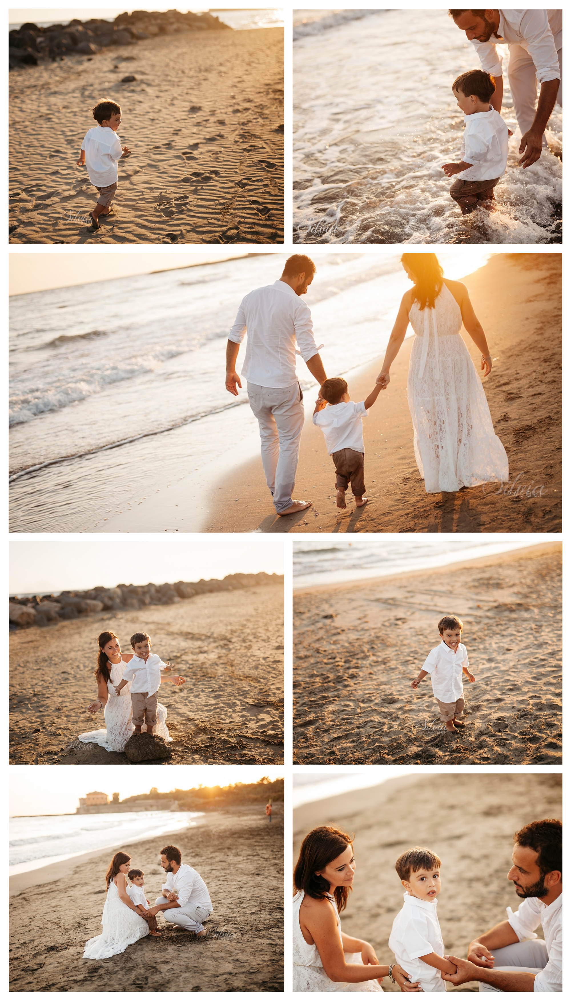 fotografie di bambini al mare