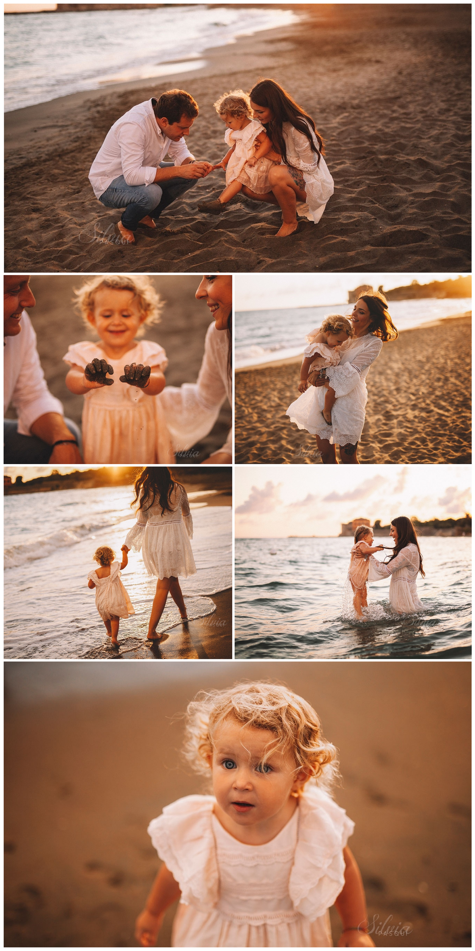 fotografie in spiaggia, mare famiglia