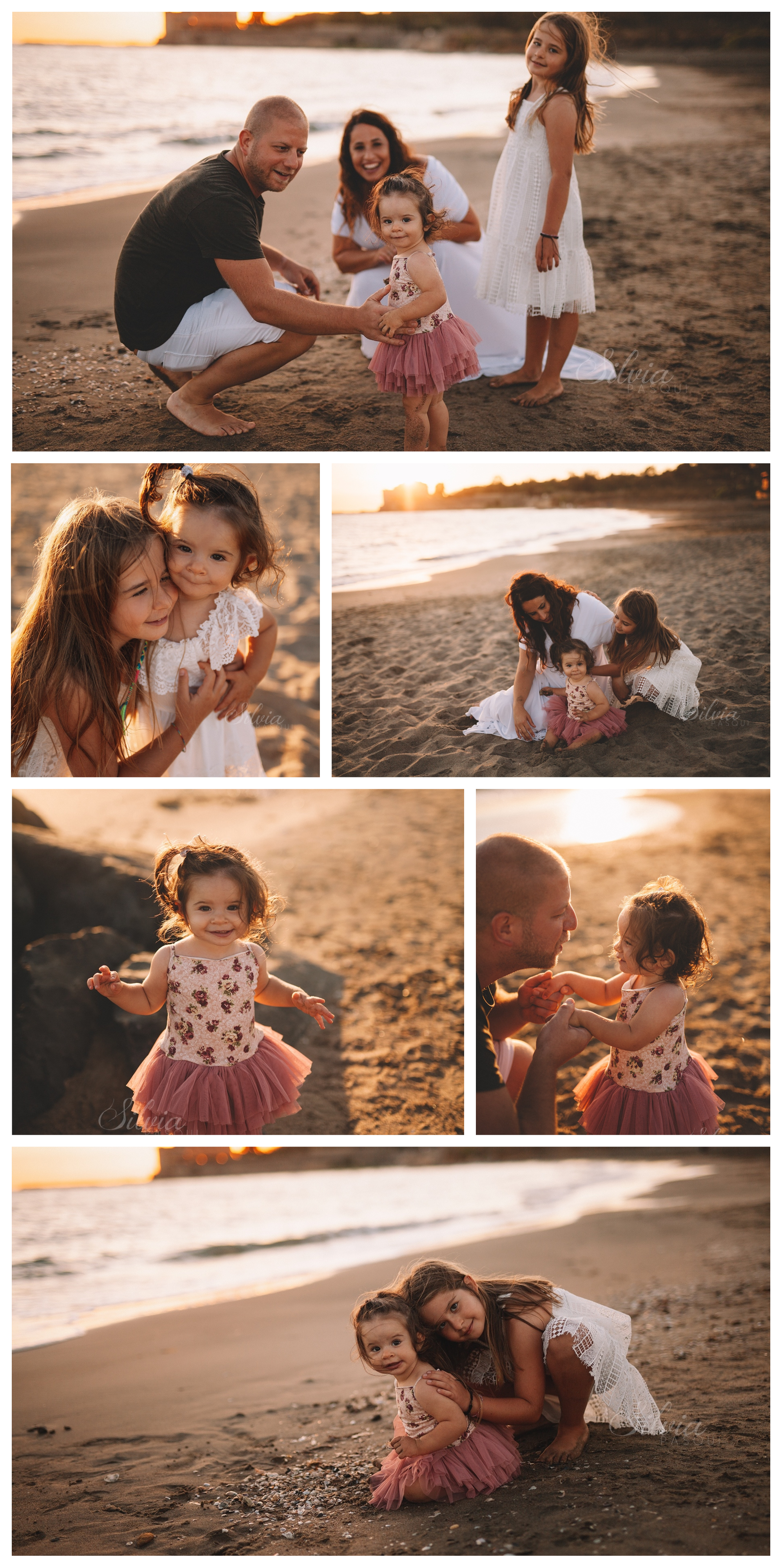 famiglia foto al mare