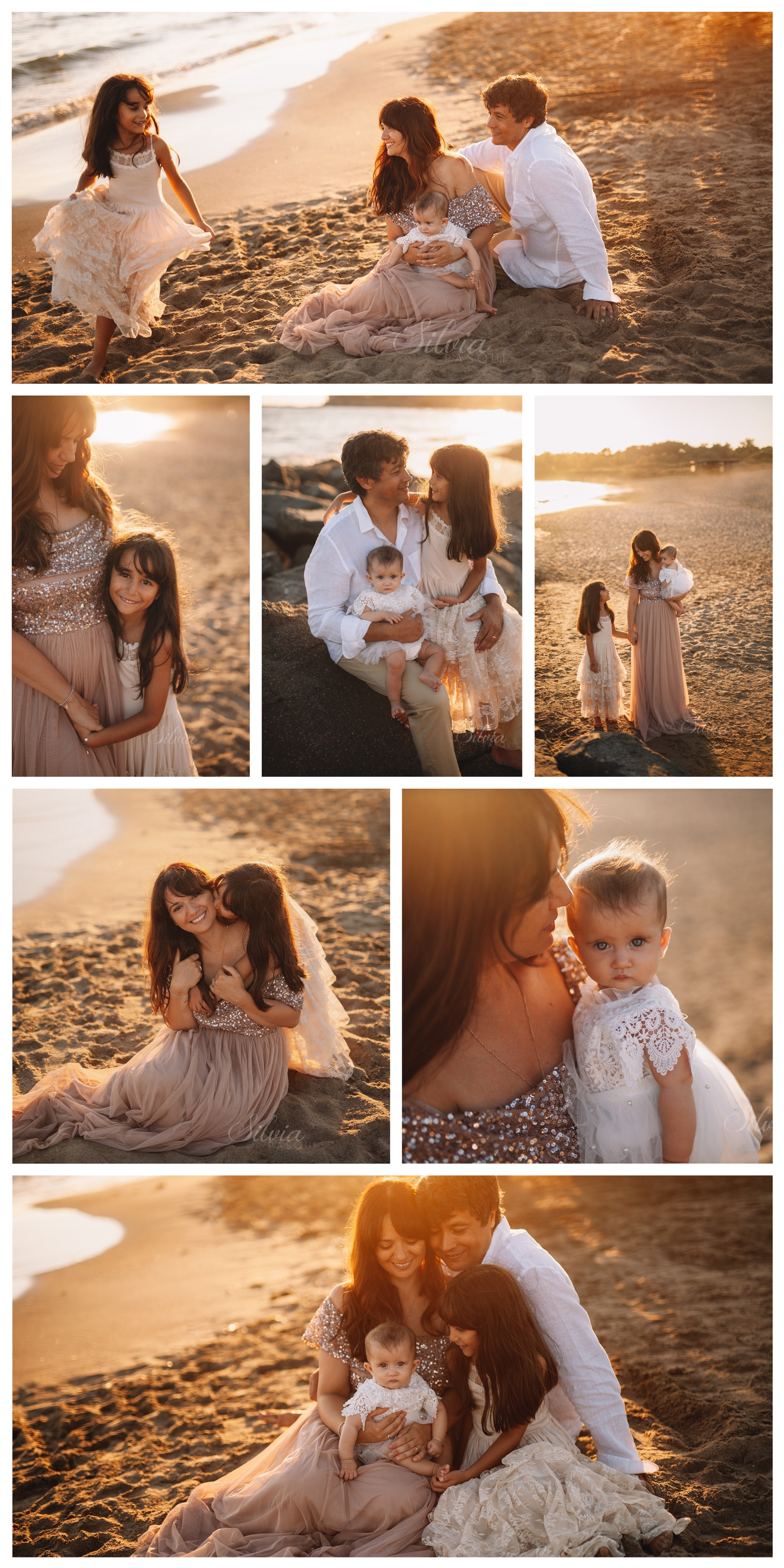 famiglia foto al mare