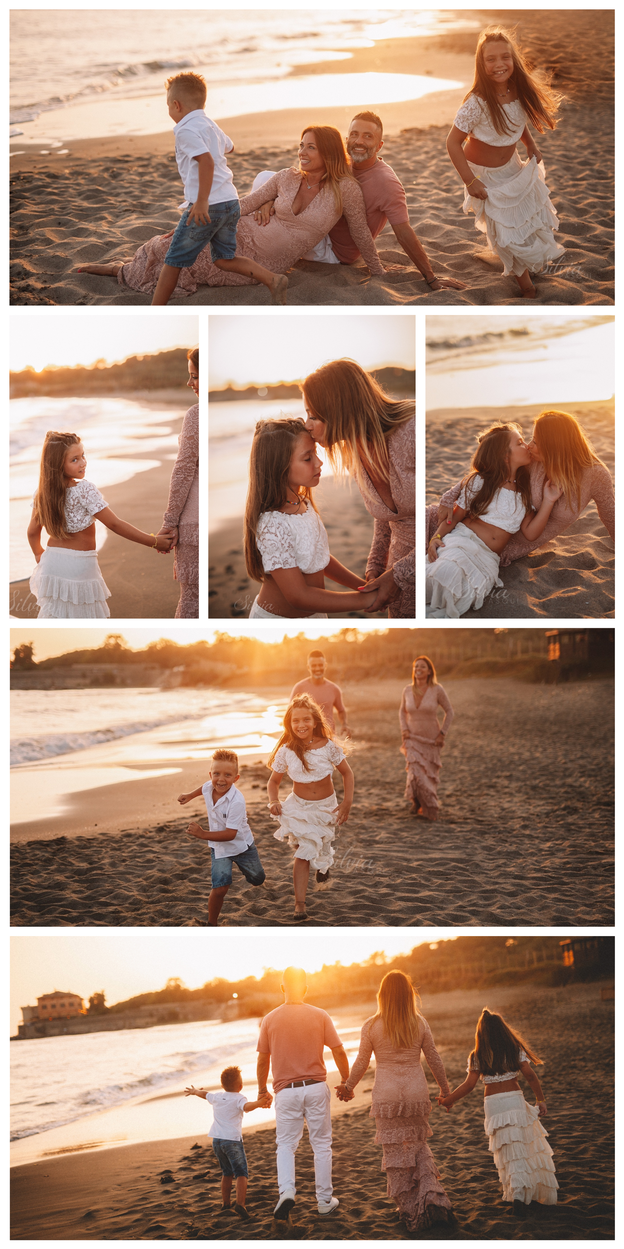 famiglia al mare fotografa